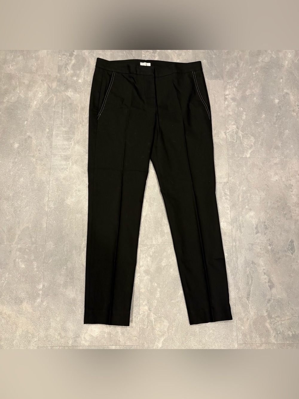 BRUNELLO CUCINELLI Cotton Embellished Tapered Leg Trousers Pants Size 4